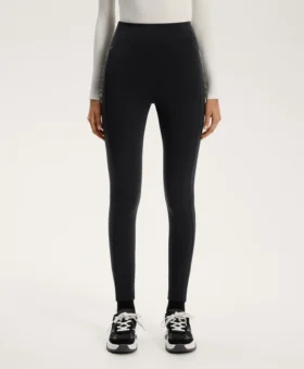 Leggings cálidos de talle alto hasta el tobillo con bolsillos, 70 cm
