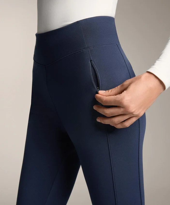 Leggings cálidos de talle alto hasta el tobillo con bolsillos, 70 cm Leggings cálidos de talle alto hasta el tobillo con bolsillos, 70 cm