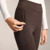 Leggings cálidos de talle alto hasta el tobillo con bolsillos, 70 cm Leggings cálidos de talle alto hasta el tobillo con bolsillos, 70 cm