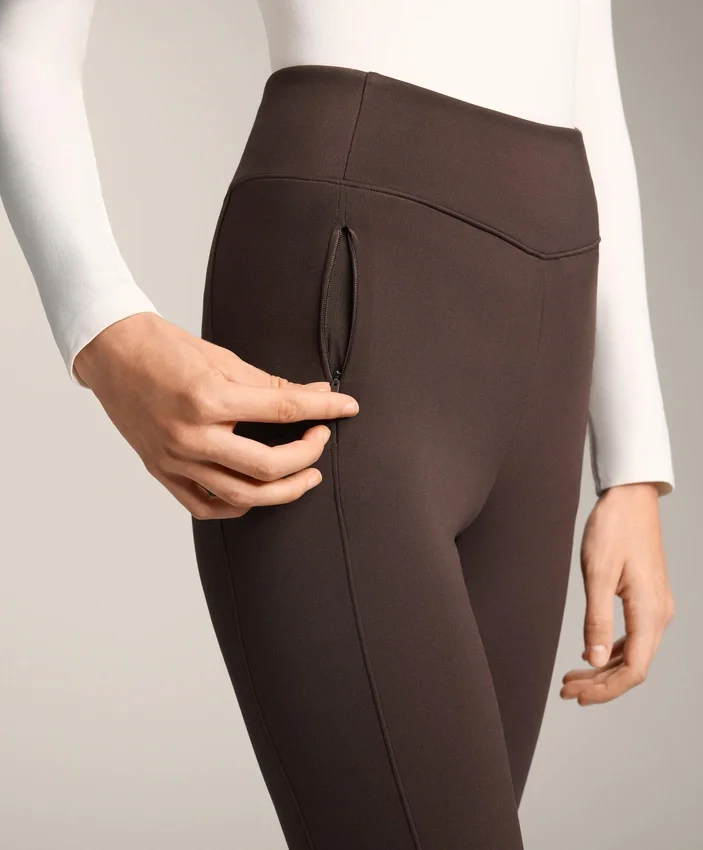 Leggings cálidos de talle alto hasta el tobillo con bolsillos, 70 cm Leggings cálidos de talle alto hasta el tobillo con bolsillos, 70 cm