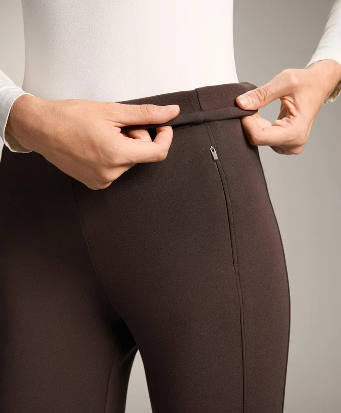 Leggings cálidos de talle alto hasta el tobillo con bolsillos, 70 cm Leggings cálidos de talle alto hasta el tobillo con bolsillos, 70 cm