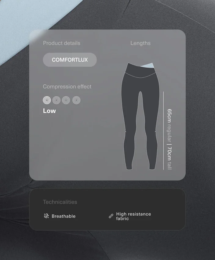 Leggings Comfortlux con cintura en V y contraste, hasta el tobillo Leggings Comfortlux con cintura en V y contraste, hasta el tobillo