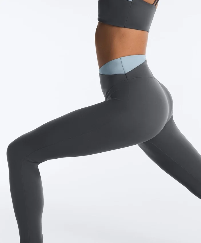 Leggings Comfortlux con cintura en V y contraste, hasta el tobillo Leggings Comfortlux con cintura en V y contraste, hasta el tobillo