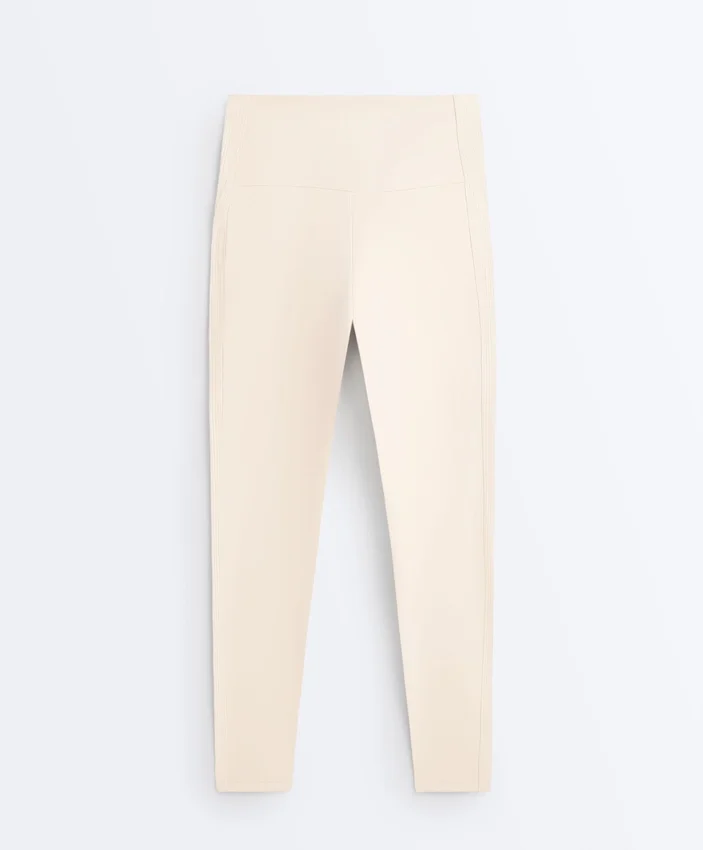 Leggings Comfortlux de cintura alta acanalada, 65 cm, hasta el tobillo Leggings Comfortlux de cintura alta acanalada, 65 cm, hasta el tobillo
