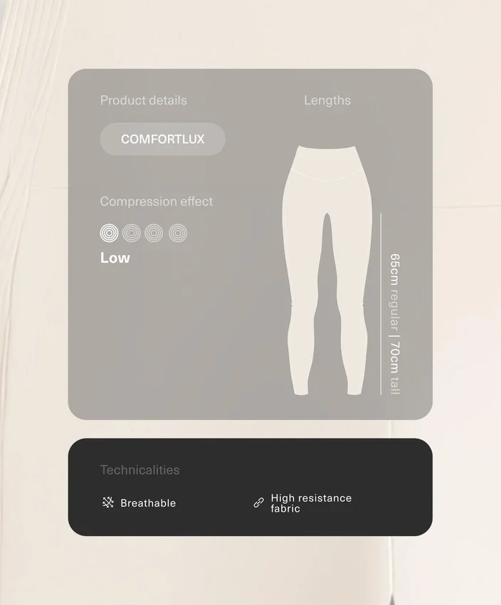 Leggings Comfortlux de cintura alta acanalada, 65 cm, hasta el tobillo Leggings Comfortlux de cintura alta acanalada, 65 cm, hasta el tobillo