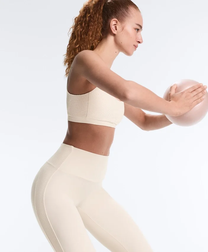 Leggings Comfortlux de cintura alta acanalada, 65 cm, hasta el tobillo Leggings Comfortlux de cintura alta acanalada, 65 cm, hasta el tobillo