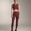 Leggings Comfortlux de cintura alta y largo hasta el tobillo con tejido acanalado