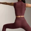 Leggings Comfortlux de cintura alta y largo hasta el tobillo con tejido acanalado