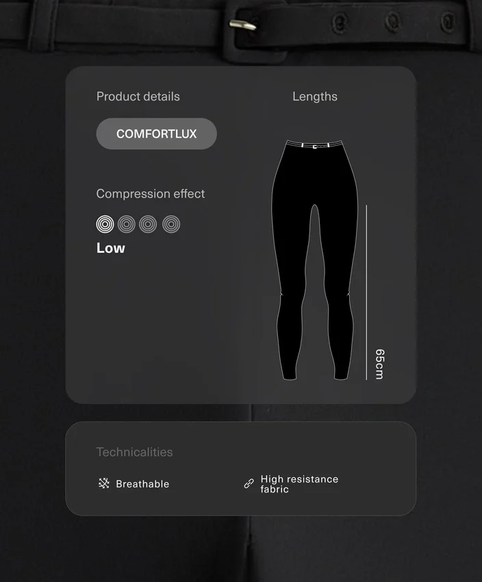 Leggings Comfortlux de talle alto (65 cm) hasta el tobillo con cinturón Leggings Comfortlux de talle alto (65 cm) hasta el tobillo con cinturón