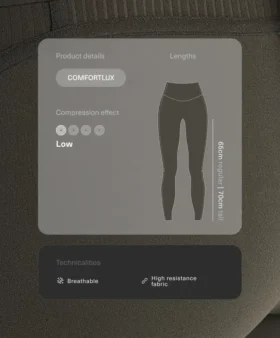 Leggings Comfortlux de talle alto con ribete, hasta el tobillo