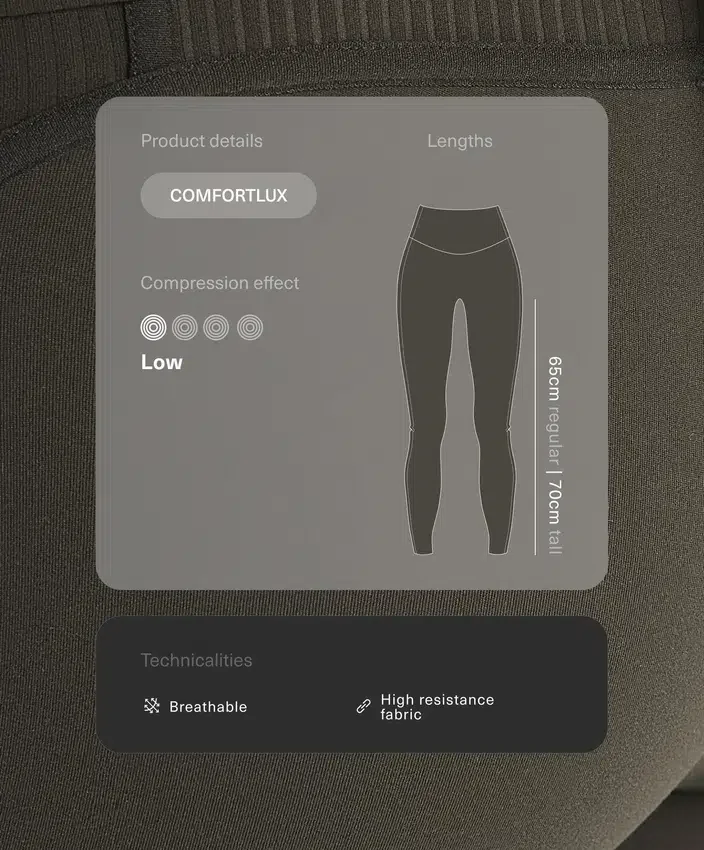 Leggings Comfortlux de talle alto con ribete, hasta el tobillo Leggings Comfortlux de talle alto con ribete, hasta el tobillo