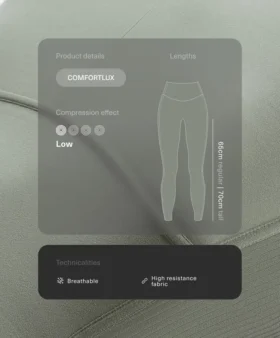Leggings Comfortlux de talle alto con ribete, hasta el tobillo