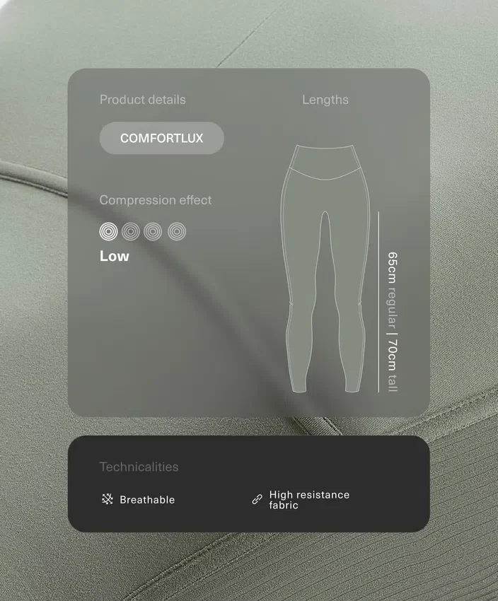 Leggings Comfortlux de talle alto con ribete, hasta el tobillo Leggings Comfortlux de talle alto con ribete, hasta el tobillo