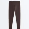 Leggings compresivos Core Control, de talle alto y hasta el tobillo, con detalle ondulado Leggings compresivos Core Control, de talle alto y hasta el tobillo, con detalle ondulado