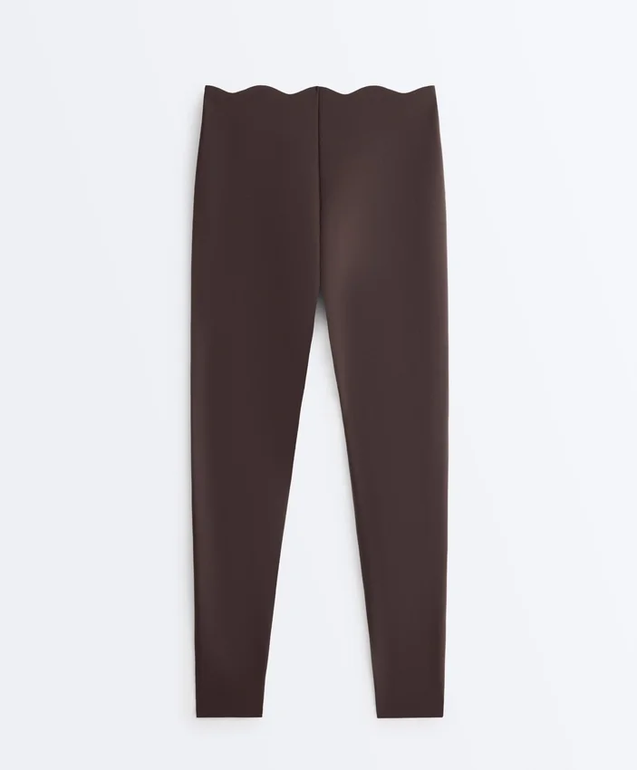 Leggings compresivos Core Control, de talle alto y hasta el tobillo, con detalle ondulado Leggings compresivos Core Control, de talle alto y hasta el tobillo, con detalle ondulado