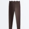 Leggings compresivos Core Control, de talle alto y hasta el tobillo, con detalle ondulado Leggings compresivos Core Control, de talle alto y hasta el tobillo, con detalle ondulado