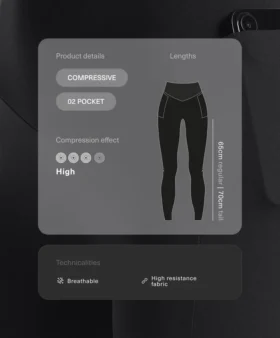 Leggings compresivos de talle alto hasta el tobillo con bolsillo