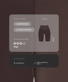 Leggings de ciclismo de cintura alta con Core Control del tronco de 25 cm