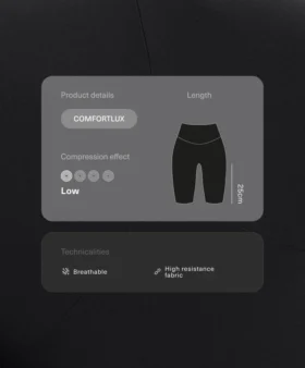 Leggings de ciclismo de talle alto de 25 cm de Comfortlux