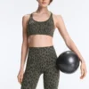 Leggings de ciclismo Evermove de talle alto de 20 cm con estampado de leopardo