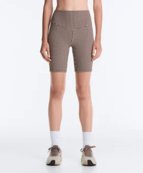 Leggings de ciclista de cuadros vichy de talle alto de 20 cm de Comfortlux