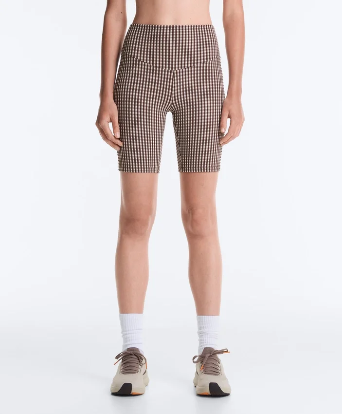 Leggings de ciclista de cuadros vichy de talle alto de 20 cm de Comfortlux Leggings de ciclista de cuadros vichy de talle alto de 20 cm de Comfortlux