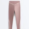 Leggings de cintura alta, Compressive Core Control, hasta el tobillo, con detalles en contraste Leggings de cintura alta, Compressive Core Control, hasta el tobillo, con detalles en contraste