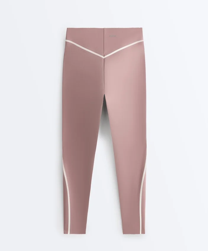 Leggings de cintura alta, Compressive Core Control, hasta el tobillo, con detalles en contraste Leggings de cintura alta, Compressive Core Control, hasta el tobillo, con detalles en contraste