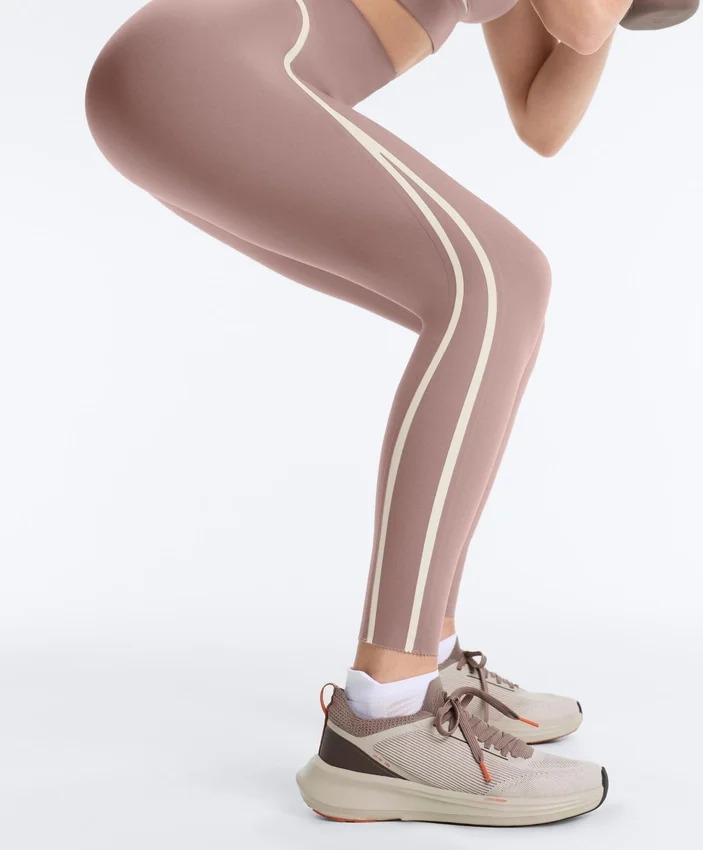 Leggings de cintura alta, Compressive Core Control, hasta el tobillo, con detalles en contraste Leggings de cintura alta, Compressive Core Control, hasta el tobillo, con detalles en contraste