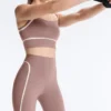 Leggings de cintura alta, Compressive Core Control, hasta el tobillo, con detalles en contraste Leggings de cintura alta, Compressive Core Control, hasta el tobillo, con detalles en contraste