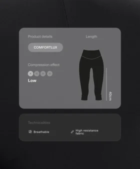 Leggings de talle alto Comfortlux de 40 cm hasta la rodilla Leggings de talle alto Comfortlux de 40 cm hasta la rodilla
