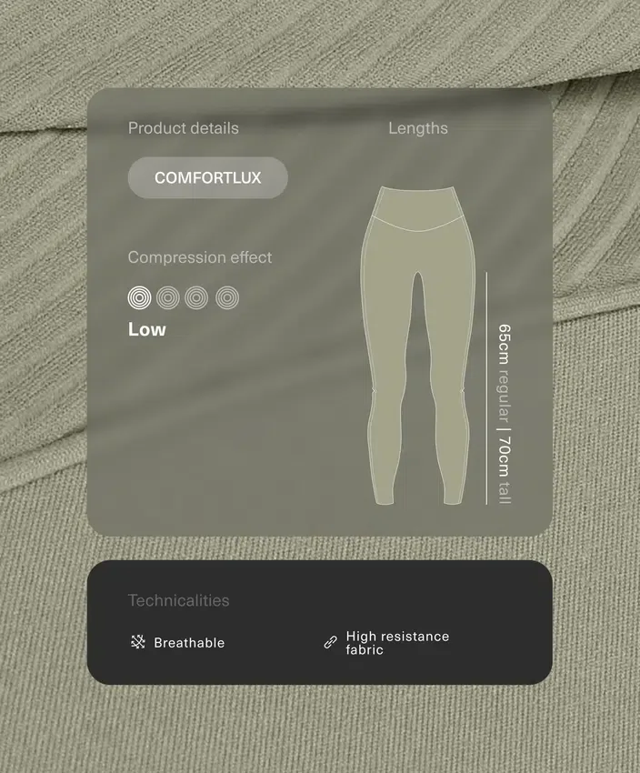 Leggings de talle alto con ribete de Comfortlux Leggings de talle alto con ribete de Comfortlux