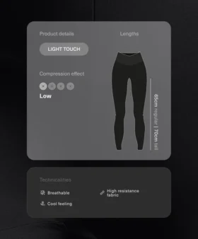 Leggings de talle alto, hasta el tobillo, de Light Touch y corte en V, 65 cm