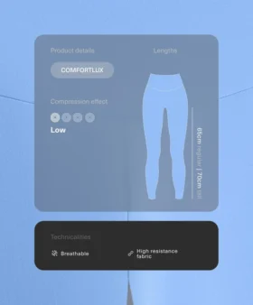 Leggings de talle alto y largo hasta el tobillo de Comfortlux Leggings de talle alto y largo hasta el tobillo de Comfortlux