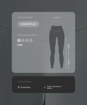 Leggings de talle alto y largo hasta el tobillo de Comfortlux Leggings de talle alto y largo hasta el tobillo de Comfortlux