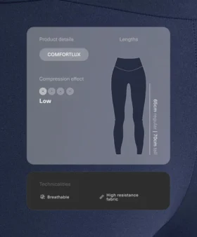 Leggings de talle alto y largo hasta el tobillo de Comfortlux