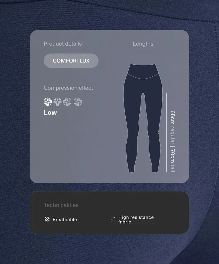 Leggings de talle alto y largo hasta el tobillo de Comfortlux Leggings de talle alto y largo hasta el tobillo de Comfortlux