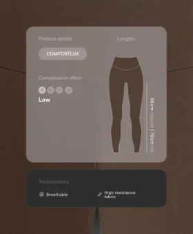 Leggings de talle alto y largo hasta el tobillo de Comfortlux