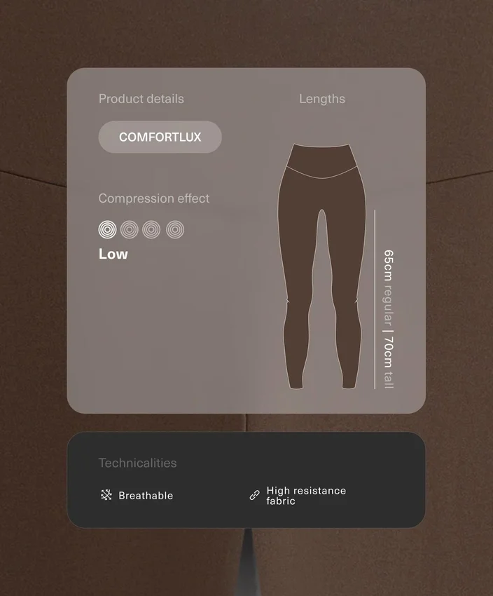 Leggings de talle alto y largo hasta el tobillo de Comfortlux Leggings de talle alto y largo hasta el tobillo de Comfortlux