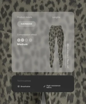 Leggings Evermove de talle alto y largo hasta el tobillo con estampado de leopardo