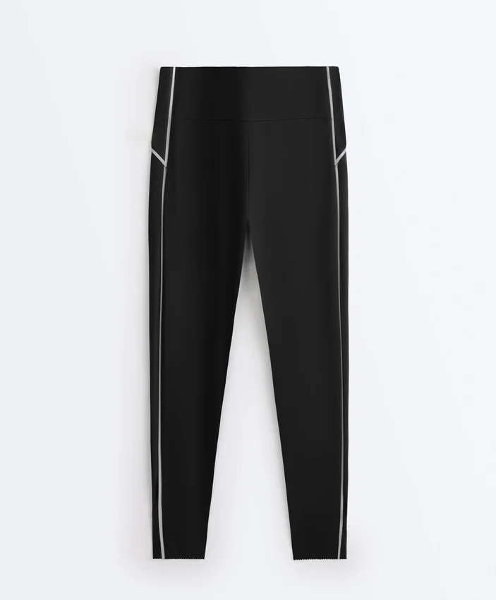 Leggings hasta el tobillo con Core Control del tronco, cintura alta y detalles reflectantes Leggings hasta el tobillo con Core Control del tronco, cintura alta y detalles reflectantes