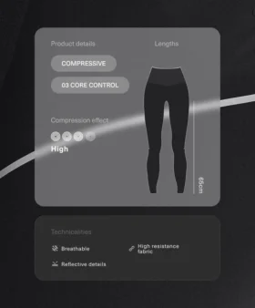 Leggings hasta el tobillo con Core Control del tronco, cintura alta y detalles reflectantes Leggings hasta el tobillo con Core Control del tronco, cintura alta y detalles reflectantes