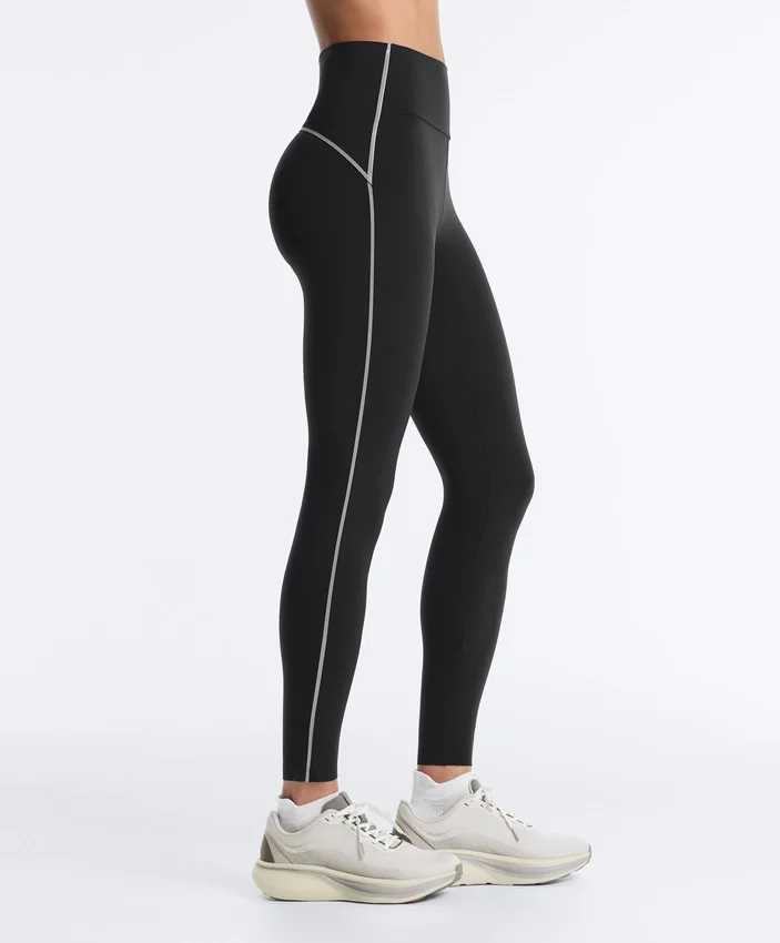 Leggings hasta el tobillo con Core Control del tronco, cintura alta y detalles reflectantes Leggings hasta el tobillo con Core Control del tronco, cintura alta y detalles reflectantes