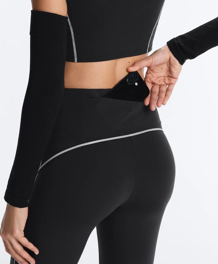 Leggings hasta el tobillo con Core Control del tronco, cintura alta y detalles reflectantes Leggings hasta el tobillo con Core Control del tronco, cintura alta y detalles reflectantes