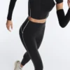 Leggings hasta el tobillo con Core Control del tronco, cintura alta y detalles reflectantes Leggings hasta el tobillo con Core Control del tronco, cintura alta y detalles reflectantes