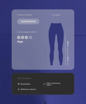 Leggings reflectantes compresivos de talón alto Leggings reflectantes compresivos de talón alto