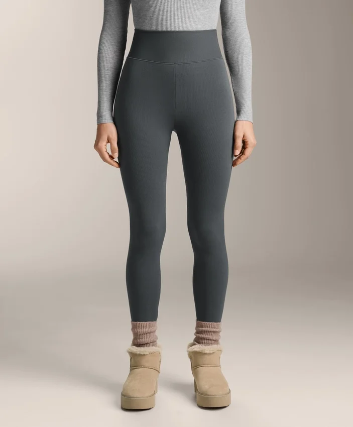 Leggings sin costuras de talón, de canalé extra cálido y talle superalto, 70 cm Leggings sin costuras de talón, de canalé extra cálido y talle superalto, 70 cm