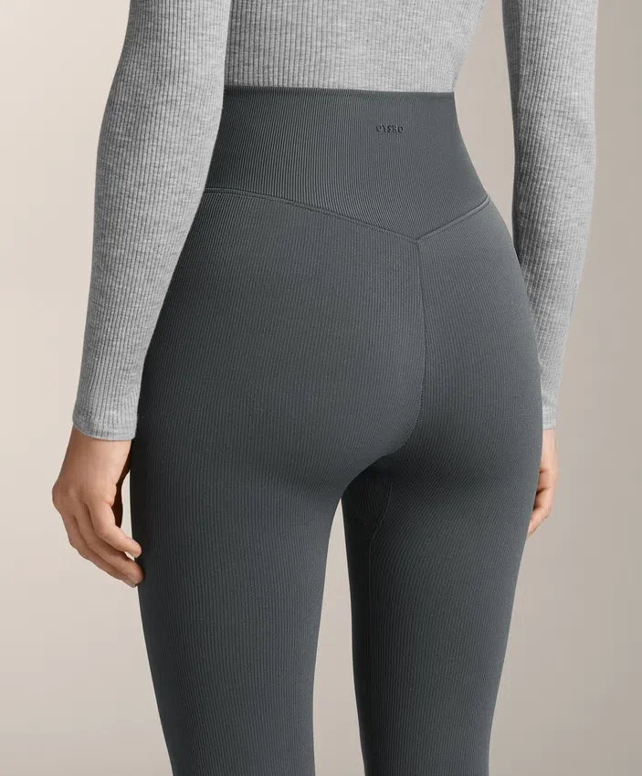 Leggings sin costuras de talón, de canalé extra cálido y talle superalto, 70 cm Leggings sin costuras de talón, de canalé extra cálido y talle superalto, 70 cm