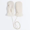 Manoplas de imitación de chaquetas de piel de oveja con cordón Manoplas de imitación de chaquetas de piel de oveja con cordón