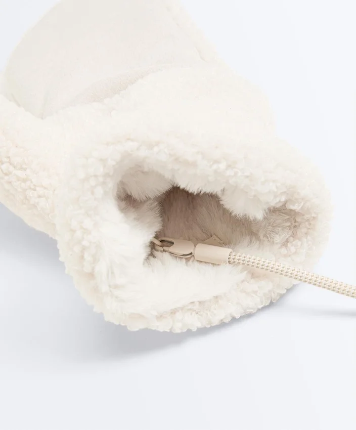 Manoplas de imitación de chaquetas de piel de oveja con cordón Manoplas de imitación de chaquetas de piel de oveja con cordón